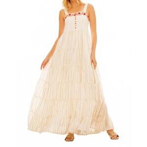 NEW BRISARA pari maxi dress in white golden whispers